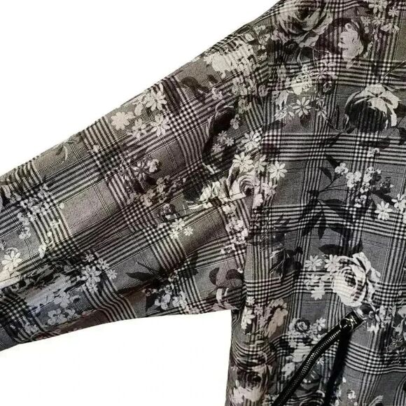 Rachel Roy Women's Black & White Poly/Viscose/Spandex Baldwin Bomber Jacket - Picture 5 of 13